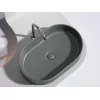Умывальник чаша Ceramica Nova накладная овальная (цвет Темный Антрацит Матовый) Element 608*385*122мм, Выбрать цвет: Темно-серый, изображение 6