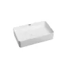Умывальник чаша Ceramica Nova накладная прямоугольная со сливом переливом Element 605*385*140мм, изображение 6