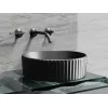 Умывальник чаша Ceramica Nova накладная круглая (цвет Темный Антрацит Матовый) Element 360*360*115мм, Выбрать цвет: Темный антрацит матовый, изображение 6