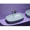 Умывальник чаша Ceramica Nova накладная овальная (цвет Серо-Голубой Матовый) Element 600*380*138мм, Выбрать цвет: Серо-голубой, изображение 7