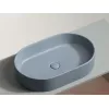 Умывальник чаша Ceramica Nova накладная овальная (цвет Серо-Голубой Матовый) Element 608*385*122мм, Выбрать цвет: Серо-голубой, изображение 7