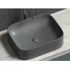 Умывальник чаша Ceramica Nova накладная прямоугольная (цвет Темный Антрацит Матовый) Element 505*380*150мм, Выбрать цвет: Темный антрацит матовый, изображение 7