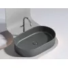 Умывальник чаша Ceramica Nova накладная овальная (цвет Темный Антрацит Матовый) Element 608*385*122мм, Выбрать цвет: Темно-серый, изображение 8