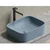 Умывальник чаша Ceramica Nova накладная прямоугольная (цвет Серо-Голубой Матовый) Element 505*380*150мм, Выбрать цвет: Серо-голубой, изображение 8