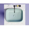 Умывальник чаша Ceramica Nova накладная прямоугольная (цвет Зеленый Матовый) Element 505*380*150мм, Выбрать цвет: Зеленый, изображение 9