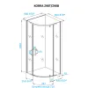 Душевой угол  KORRA Z90B  Ceruttispa  без поддона (90x90x195), изображение 7