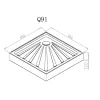 Поддон Q91 Ceruttispa квадратный (90х90х12), изображение 2