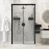 Душевой угол MARBELLA 120B L/R  Ceruttispa без поддона (80x120x190), Цвет профиля: Черный, Выбрать размер: 120х80, Ориентация: левая, изображение 3
