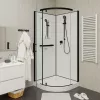 Кабина KORRA90B душевая без крыши Ceruttispa (90x90x205), Цвет профиля: Черный, Тип поддона: Низкий, изображение 2