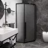 Душевой угол  C3ABD  Ceruttispa без поддона (90x90x195), Цвет стекла: рифленое, Цвет профиля: Черный, Выбрать размер: 90х90, изображение 4