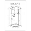 Кабина KORRA90B душевая без крыши Ceruttispa (90x90x205), Цвет профиля: Черный, Тип поддона: Низкий, изображение 7