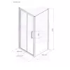 Душевой угол  GLORIA120  Ceruttispa без поддона (80x120x195), Цвет профиля: Хром, Выбрать размер: 80х120, изображение 8