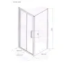 Душевой угол  GLORIA120B Ceruttispa без поддона (80x120x195), Цвет профиля: Черный, Выбрать размер: 80х120, изображение 6