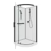Кабина KORRA90B душевая без крыши Ceruttispa (90x90x205), Цвет профиля: Черный, Тип поддона: Низкий, изображение 5