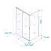 Душевой угол MARBELLA 120B L/R  Ceruttispa без поддона (80x120x190), Цвет профиля: Черный, Выбрать размер: 120х80, Ориентация: левая, изображение 12