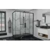 Душевой уголок AvaCan FB2  с рисунком/черный, Цвет стекла: с рисунком, Цвет профиля: Черный, Выбрать размер: 170-190х90