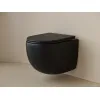Подвесной унитаз  CERAMICANOVA UP безободковый, смыв торнадо, Выбрать цвет: Черный матовый, изображение 2