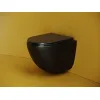 Подвесной унитаз CERAMICANOVA Vogue безободковый, смыв торнадо, Выбрать цвет: Черный матовый, изображение 2