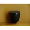 Подвесной унитаз CERAMICANOVA Vogue безободковый, смыв торнадо, Выбрать цвет: Черный матовый, изображение 4