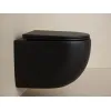 Подвесной унитаз  CERAMICANOVA UP безободковый, смыв торнадо, Выбрать цвет: Черный матовый, изображение 4