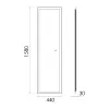 Вертикальное ростовое зеркало для ванной Comforty Люпин 440x1580 LED-подсветка, бесконтактный сенсор, изображение 4