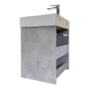 Подвесная тумба-умывальник Comforty Асти-60П бетон светлый с раковиной CF3WL032, Выбрать цвет: Бетон светлый, изображение 4