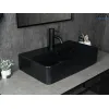 Накладная черная матовая раковина для ванной Gid Bm1344, Выбрать цвет: Черный матовый, изображение 4