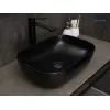 Накладная черная матовая раковина для ванной Gid Bm1333, Выбрать цвет: Черный матовый, изображение 3