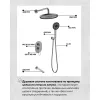 Душевая система ACWEN  JL-52111QL  встраиваемая , оружейная сталь/золото, изображение 4