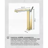 Смеситель для накладной раковины ACWEN 2331С матовое золото, изображение 3