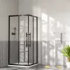 Ограждение душевое  ESBANO  ESF-80/90D1+100/110/120D2-B, Цвет профиля: Черный, Выбрать размер: 100х80