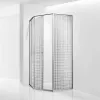 Душевой уголок RGW SV-82 "L/R" хром профиль, Цвет стекла: Черная вуаль, Цвет профиля: Хром, Выбрать размер: 800x800, Ориентация: левый сдвиг, изображение 2