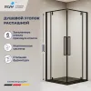 Душевой уголок RGW SV-33B прозрачное/черный, Цвет стекла: прозрачное, Цвет профиля: Черный, Выбрать размер: 90х90