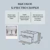 Тумба подвесная АCWEN АЛЕКСИ 60 с раковиной, изображение 3