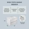 Тумба подвесная ACWEN TORNO  белая матовая с раковиной, Выбрать цвет: Белый матовый, Выбрать размер: 80, Внешний вид: с белой раковиной, изображение 2