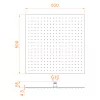 Верхний душ 3D квадратный RGW SP-82, Выбрать размер: 500x500, изображение 13