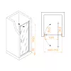 Душевая дверь RGW LE-102, Цвет стекла: прозрачное, Цвет профиля: Хром, Выбрать размер: 70, изображение 3