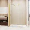 Душевая перегородка RGW WA-050Gb (WA-002Gb + Z-070Gb), Цвет стекла: прозрачное, Цвет профиля (вариация): Золото, Выбрать размер: 80, изображение 3