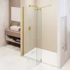 Душевая перегородка RGW WA-050Gb (WA-002Gb + Z-070Gb), Цвет стекла: прозрачное, Цвет профиля (вариация): Золото, Выбрать размер: 80, изображение 6