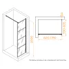 Душевая перегородка RGW WA-019B прозр. с рисунком/черный, Цвет стекла: с рисунком, Цвет профиля: Черный, Выбрать размер: 60, изображение 11