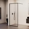 Душевая перегородка RGW WA-012B, Цвет стекла: прозрачное, Цвет профиля (вариация): Черный, Выбрать размер: 80, изображение 4