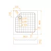 Душевой поддон квадратный RGW SMC-W Белый, Выбрать размер: 80х80, изображение 13