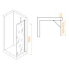 Душевая перегородка RGW WA-110B, Цвет стекла: тонированное, Цвет профиля (вариация): Черный, Выбрать размер: 60, изображение 4