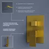 Душевая система встраиваемая RGW SP-56G, Выбрать цвет: Золото, изображение 11