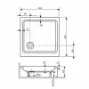 Душевой поддон квадратный RGW STYLE, Выбрать размер: 800x800, изображение 7