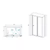 Душевой уголок RGW CL-41 (CL-21 + Z-12) прозрачное/хром, Цвет стекла: прозрачное, Цвет профиля: Хром, Выбрать размер: 900x700, изображение 3