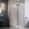 Душевой уголок Dolphin TN-31, Цвет стекла: прозрачное, Цвет профиля (вариация): Хром, Выбрать размер: 800x800, изображение 3