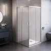 Душевой уголок Dolphin TN-31, Цвет стекла: прозрачное, Цвет профиля (вариация): Хром, Выбрать размер: 800x800, изображение 4