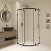 Душевой уголок RGW CL-55B, Цвет стекла: прозрачное, Цвет профиля: Черный, Выбрать размер: 900x900, изображение 3