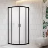 Душевой уголок RGW CL-56B рифленое/черный, Цвет стекла: рифленое, Цвет профиля: Черный, Выбрать размер: 900x900, изображение 3